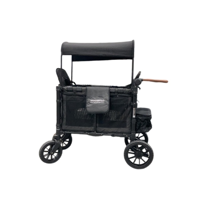 Wonderfold W2 Luxe Multifunctional Double Stroller Wagon, 2022, Volcanic Black