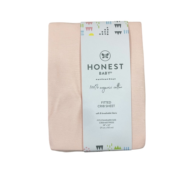 Honest Company Organic Fitted Crib Sheet, Sea Salt Pink