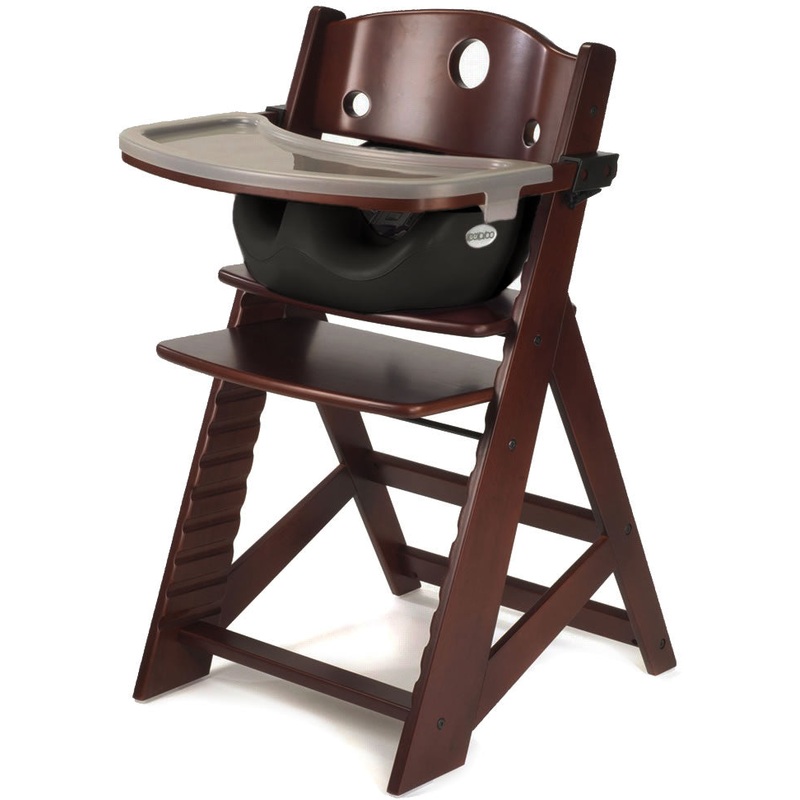 Keekaroo Height Right High Chair & Infant Insert – Mahogany / Black