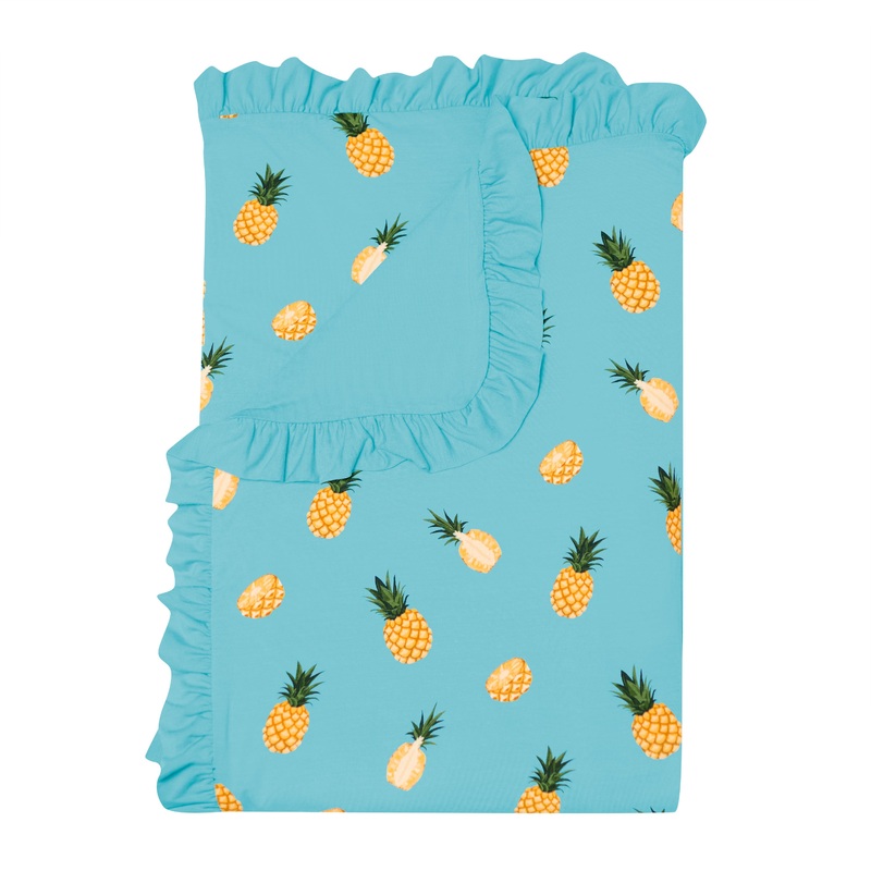 Ruffle Toddler Blanket in Pineapple 0.5
