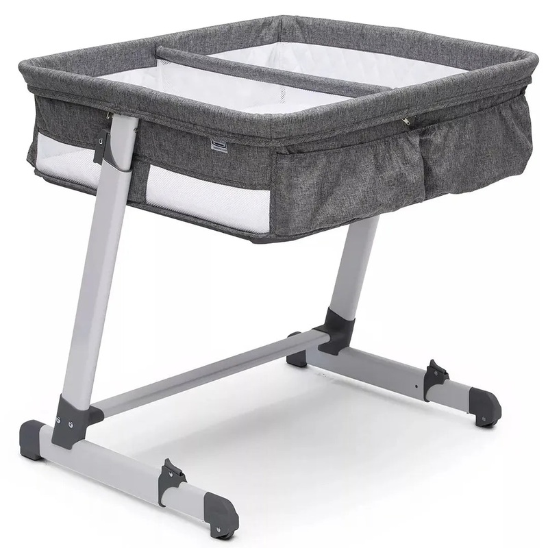 By The Bed City Sleeper Bassinet For Twins – Gray