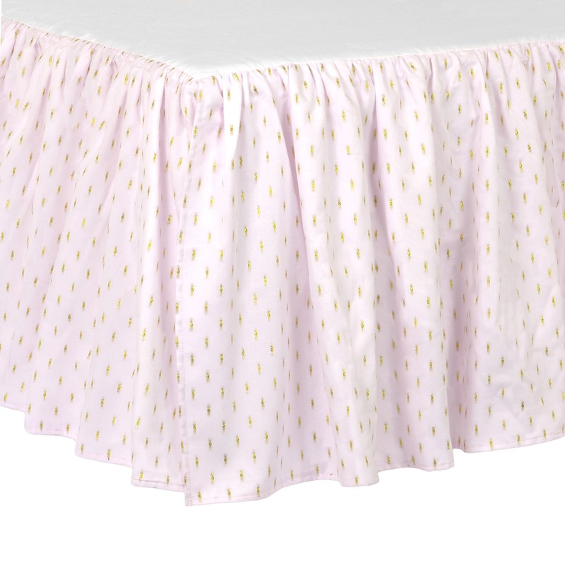 Just Born Sparkle Crib Skirt – Pink