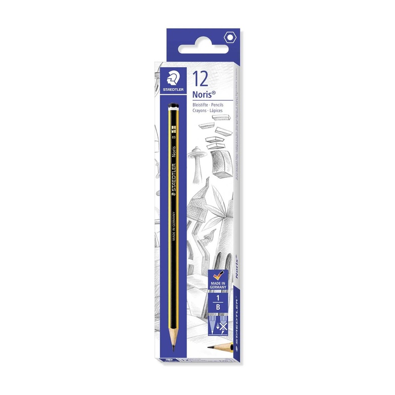 Noris Staedtler Graphite Pencil – B – 1201 (Pack Of 12)