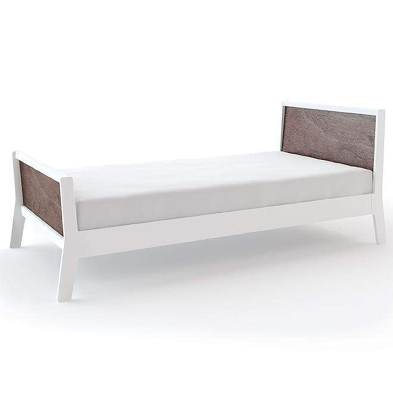 Oeuf Sparrow Collection Twin Bed – White/Walnut