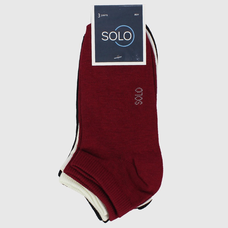 Plain Short Socks (Pack Of 3)