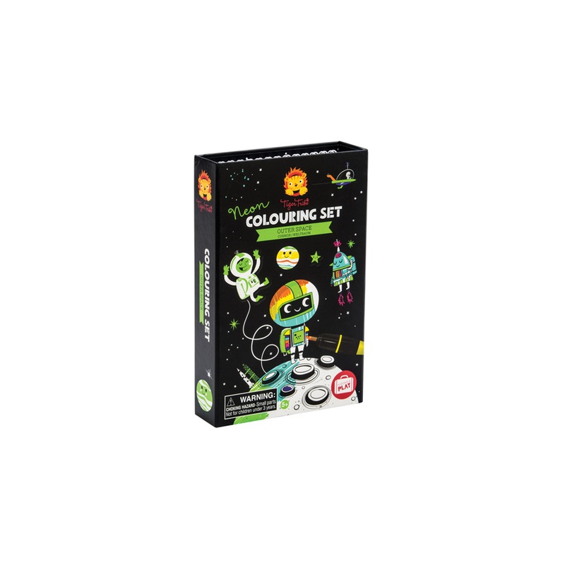 Tiger Tribe Outer Space Neon Colouring Set