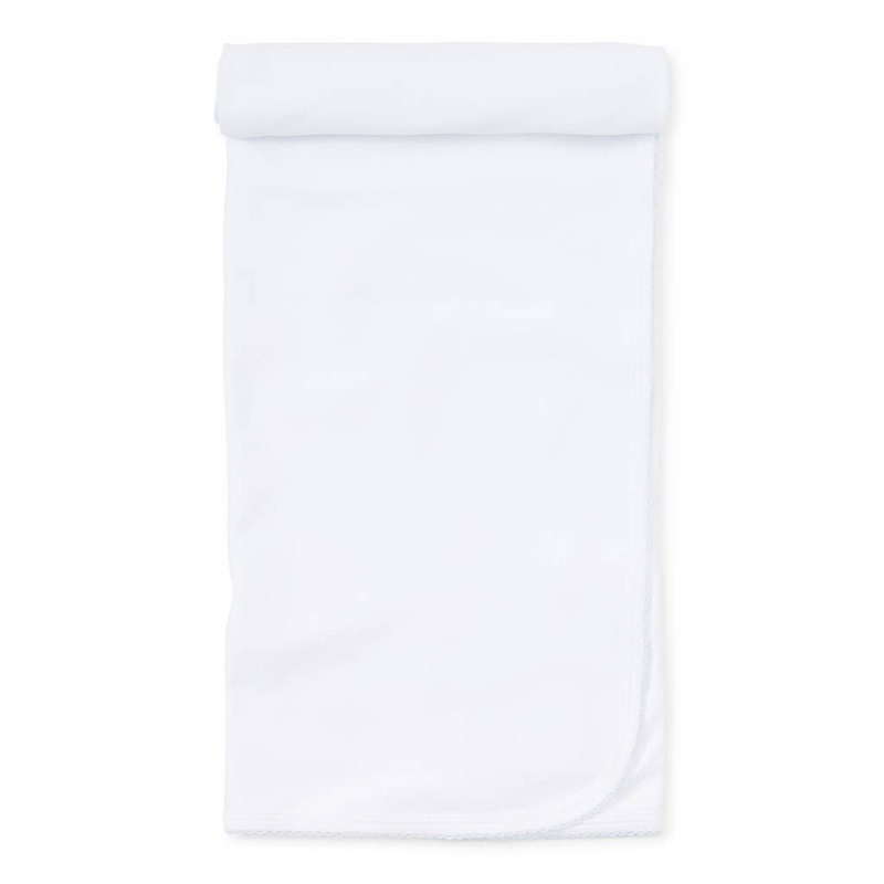 Basic Blanket – White/Light Blue