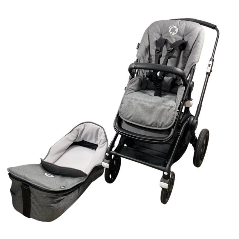 Bugaboo Fox 3 Stroller, 2022, Black, Grey Melange