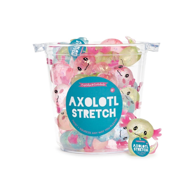 Cupcakes & Cartwheels Axolotl Stretch Toy
