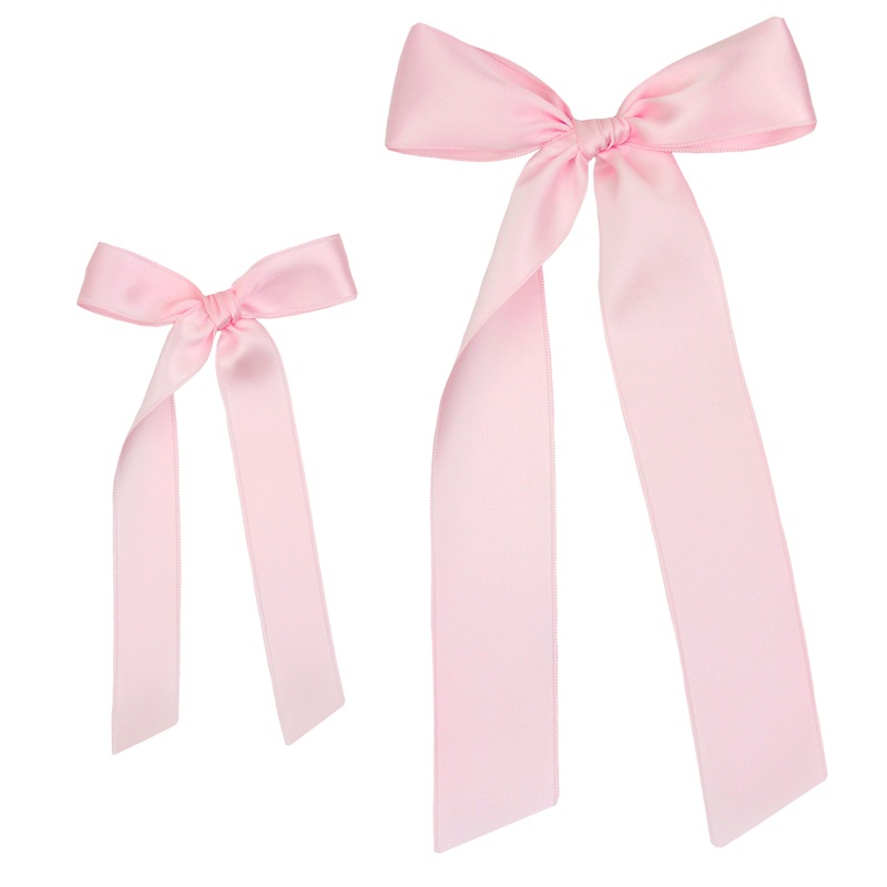 Satin Bow – Baby Pink Sash Clip
