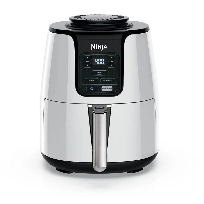 4Qt Air Fryer with Nonstick Basket and Crisper Plate – 1550 Watts – White