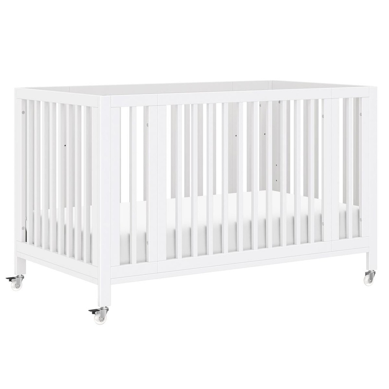 Babyletto Rolli 9-in-1 Convertible All-Stages Crib with Bassinet & Toddler Bed Conversion Kits – White