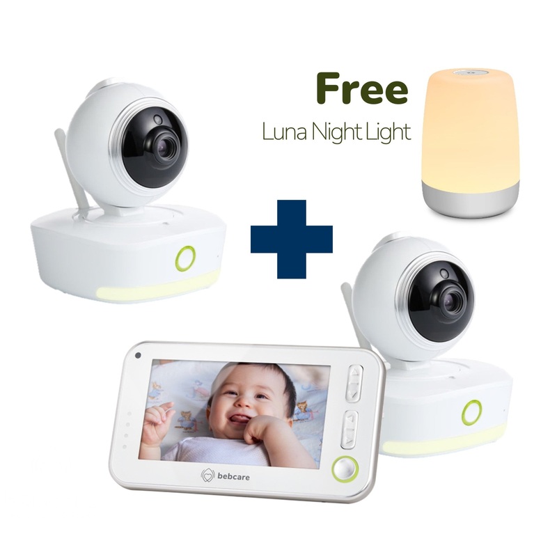 Bebcare Motion Digital Video Baby Monitor (2-Camera Bundle + Free Luna Night Light)