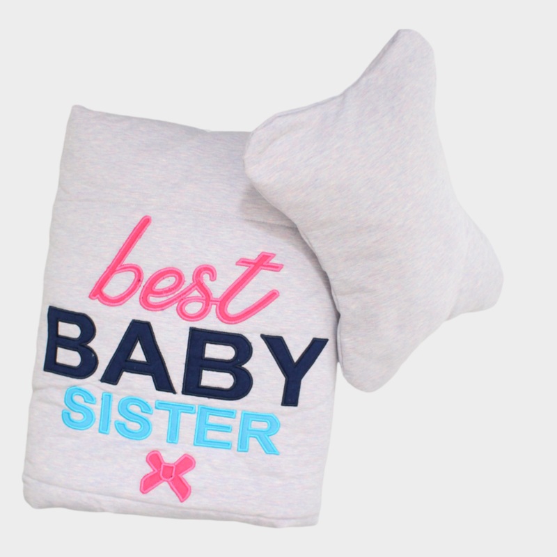 Best Baby Sister Baby Blanket + Pillow