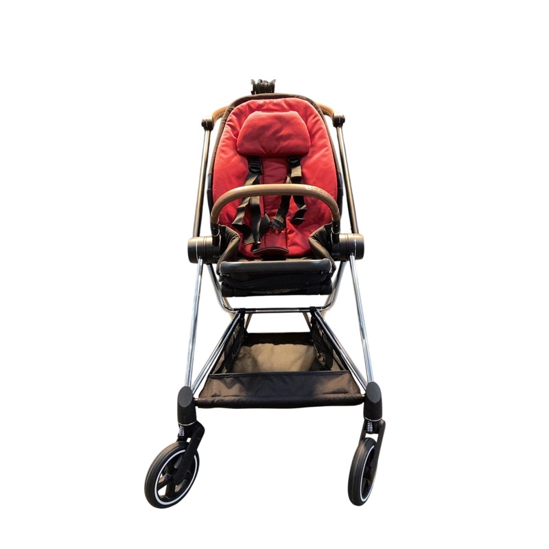 Cybex MIOS Stroller, 2019, Chrome With Black Details, True Red