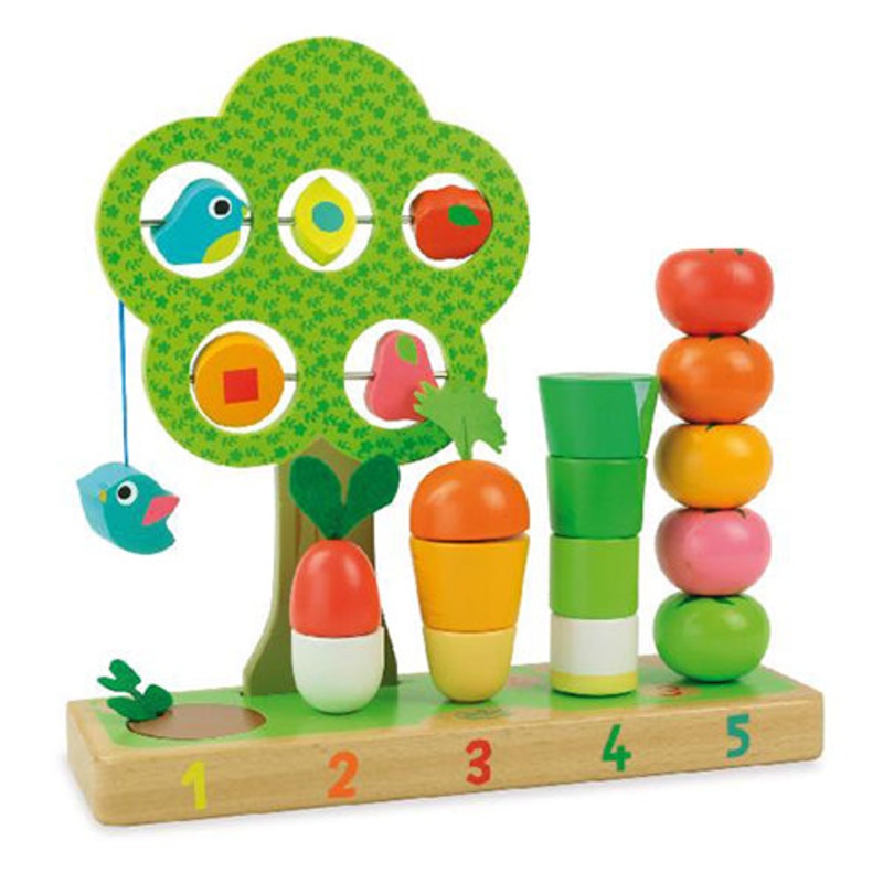 French Stacking Toy – Counting Vegetables