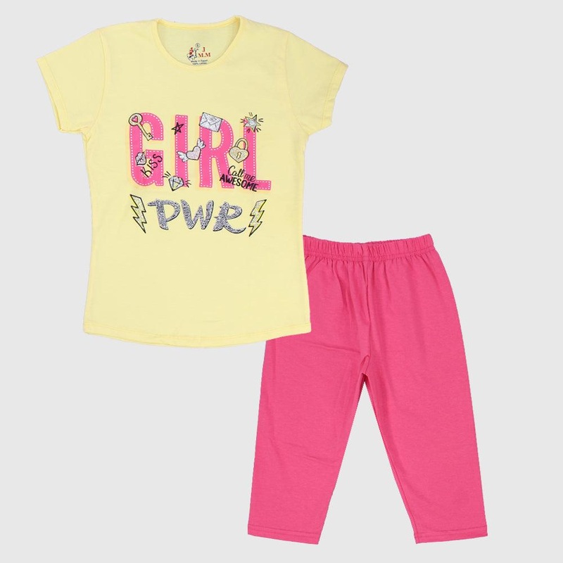 “Girl Power” Short-Sleeved Pajama