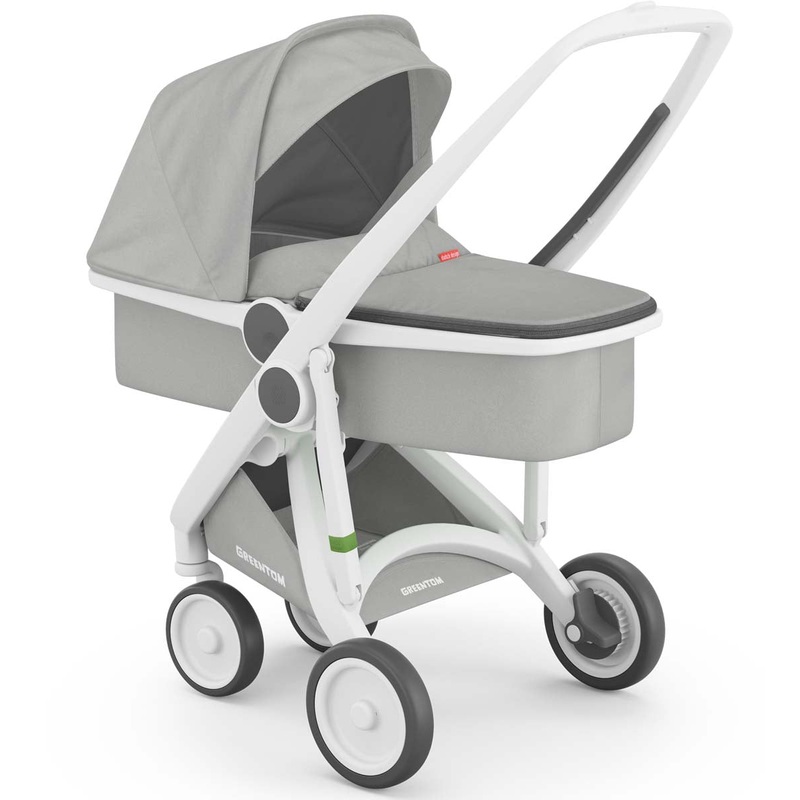 Greentom Carrycot Stroller – White/Grey