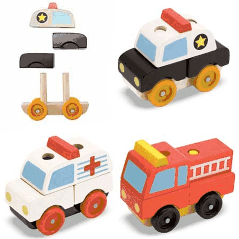 Melissa & Doug Stacking Emergency Vehicles