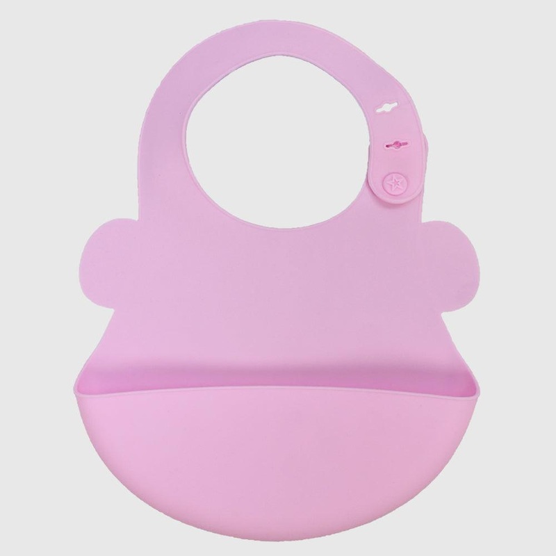 Pink Silicone Bib