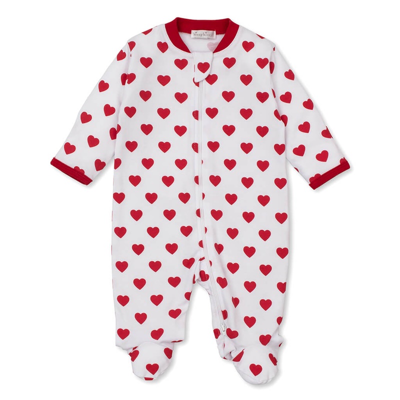 PJs Be My Valentine Footie with zip