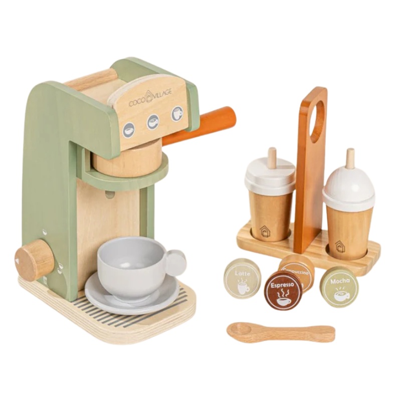 Wooden Coffee Maker Set