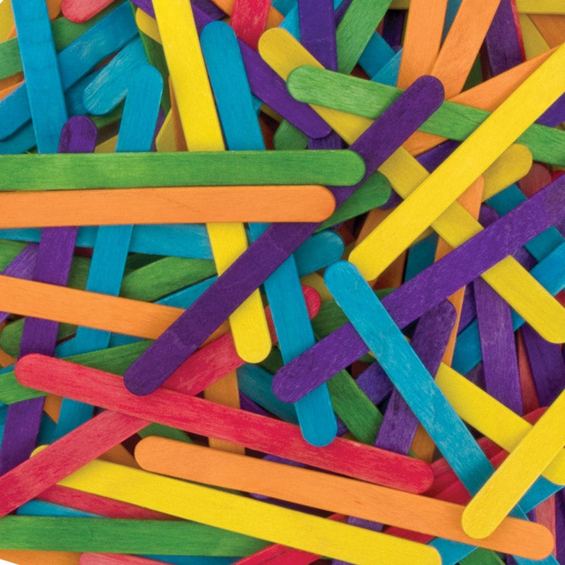 CRAFT STICKS COLORED 150 COUNT