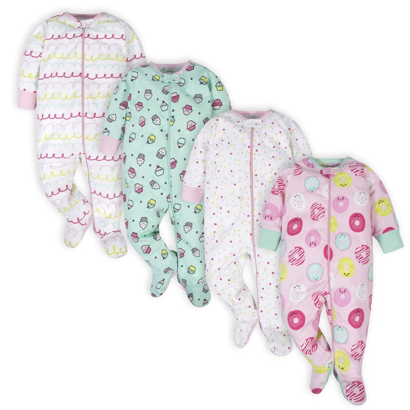 4-Pack Baby Girls Sweet Treat Sleep ‘N Plays