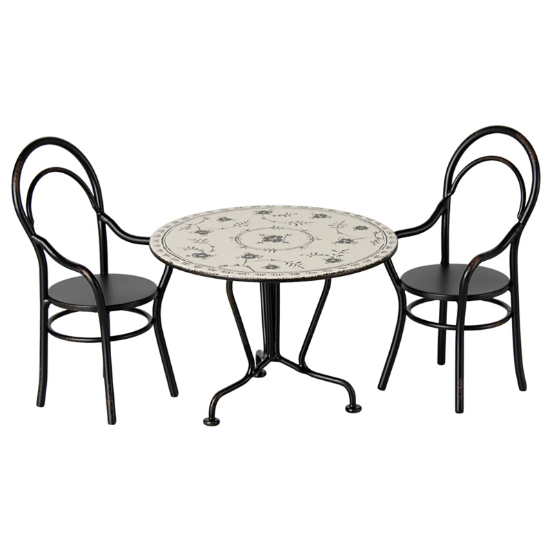 Maileg Dining Table With 2 Chairs, Miniature