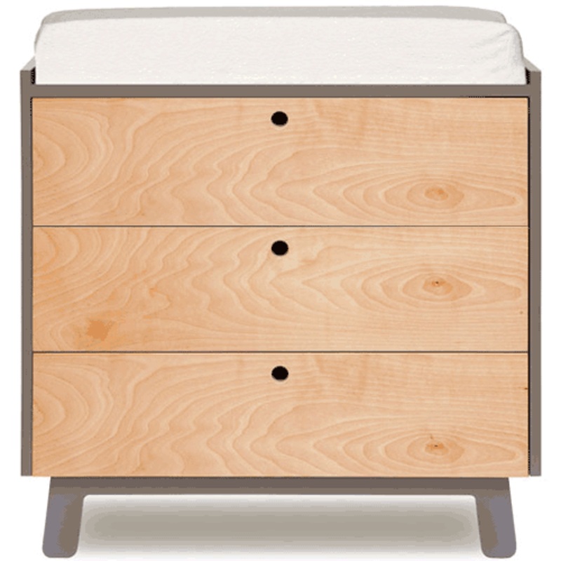 Oeuf Sparrow Collection 3 Drawer Dresser in Grey/Birch