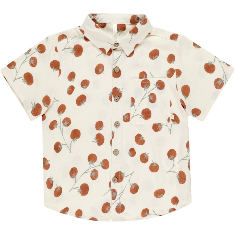 Rylee + Cru Collared Short Sleeve Shirt || Tomatoes
