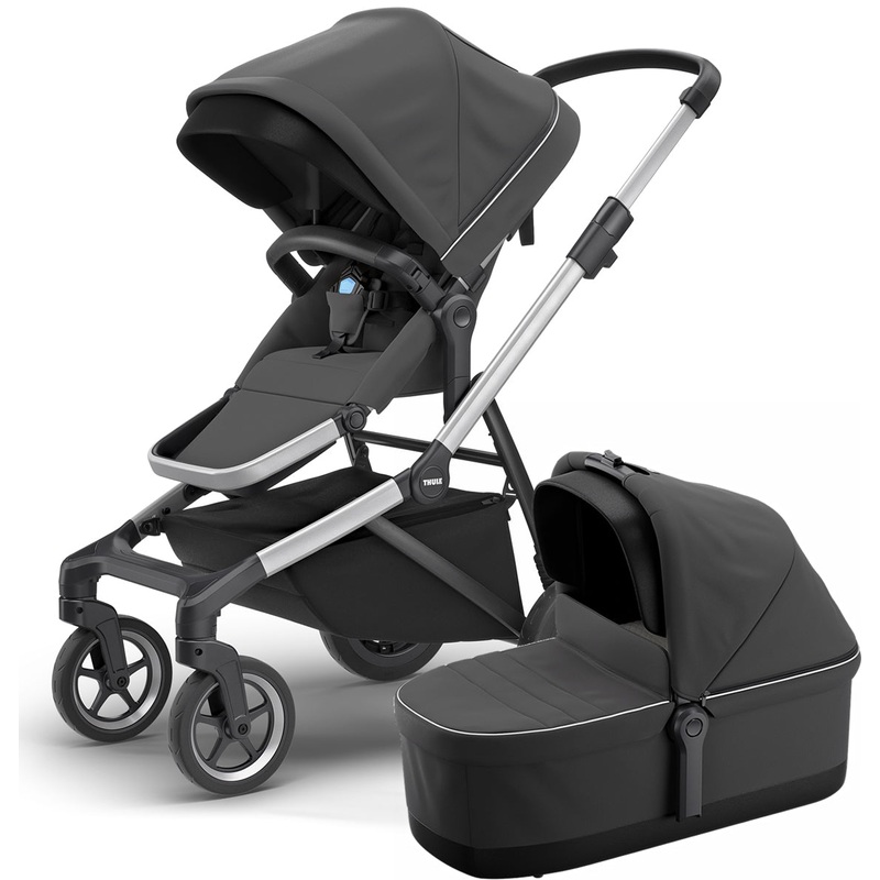Thule Sleek Single-to-Double Stroller & Bassinet – Shadow Grey