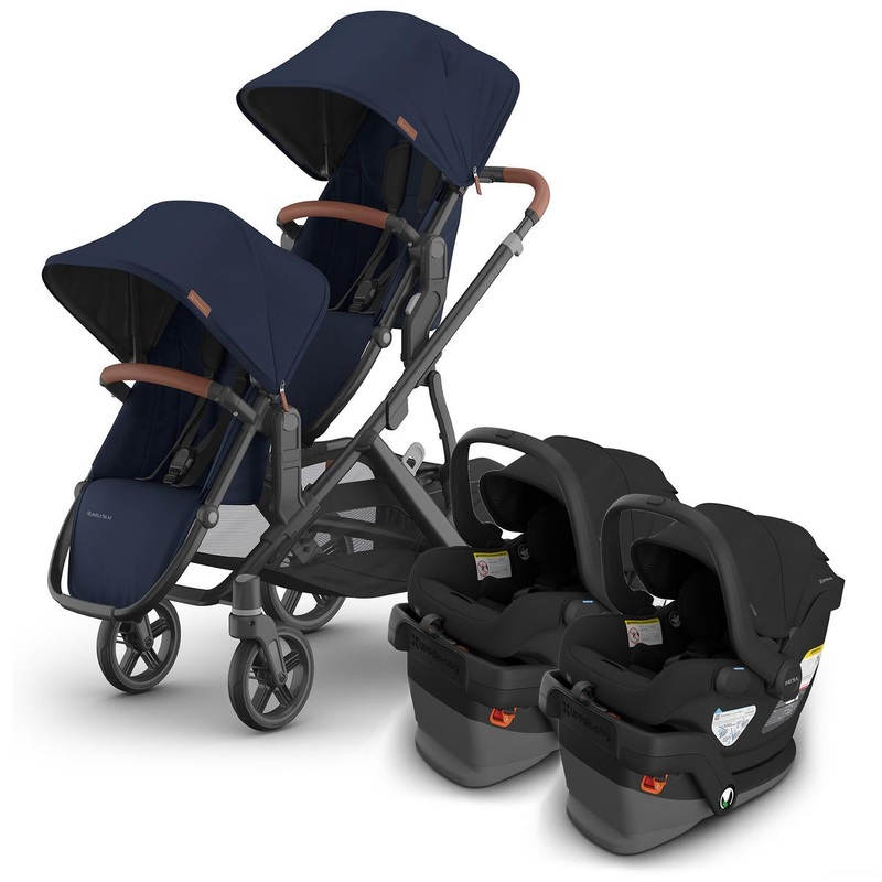 UPPAbaby Vista V3 Twin Stroller with RumbleSeat V3 + Mesa V3 Travel System Bundle – Noa / Jake
