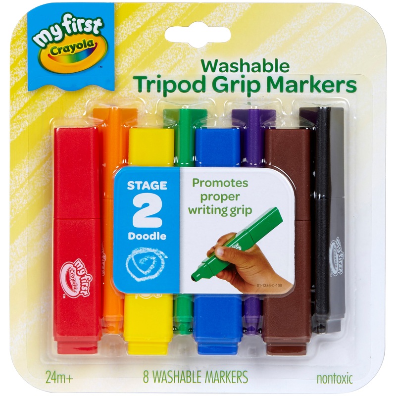 Crayola My First Tripod Grip Markers-8/Pkg