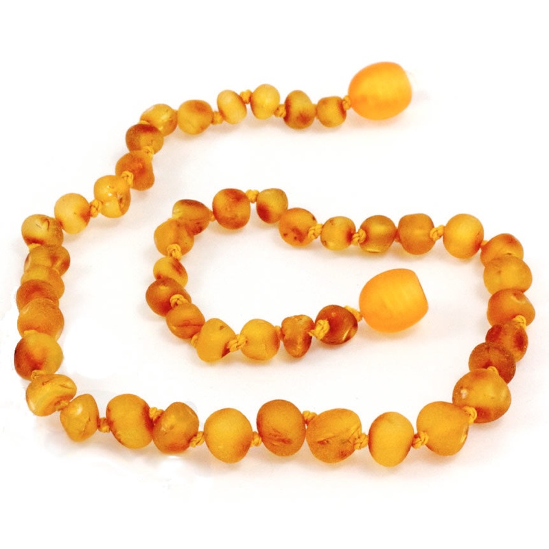 Momma Goose Baroque Teething Necklace, Small – Unpolished Honey