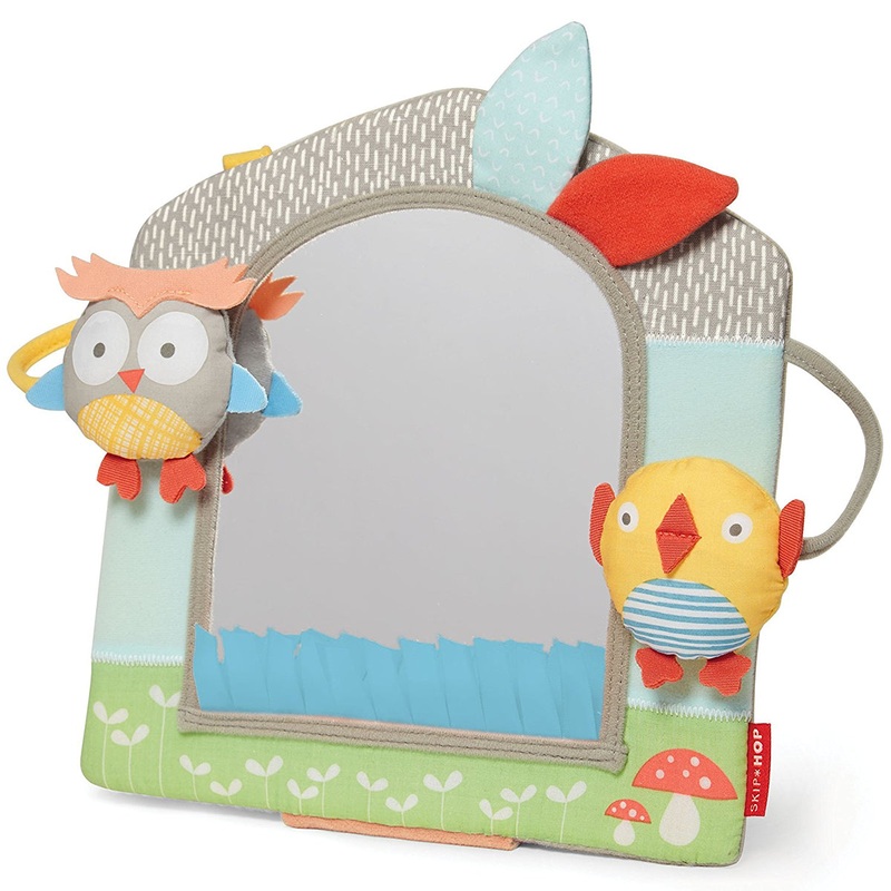 Skip Hop Treetop Friends Activity Mirror – Grey/Pastel
