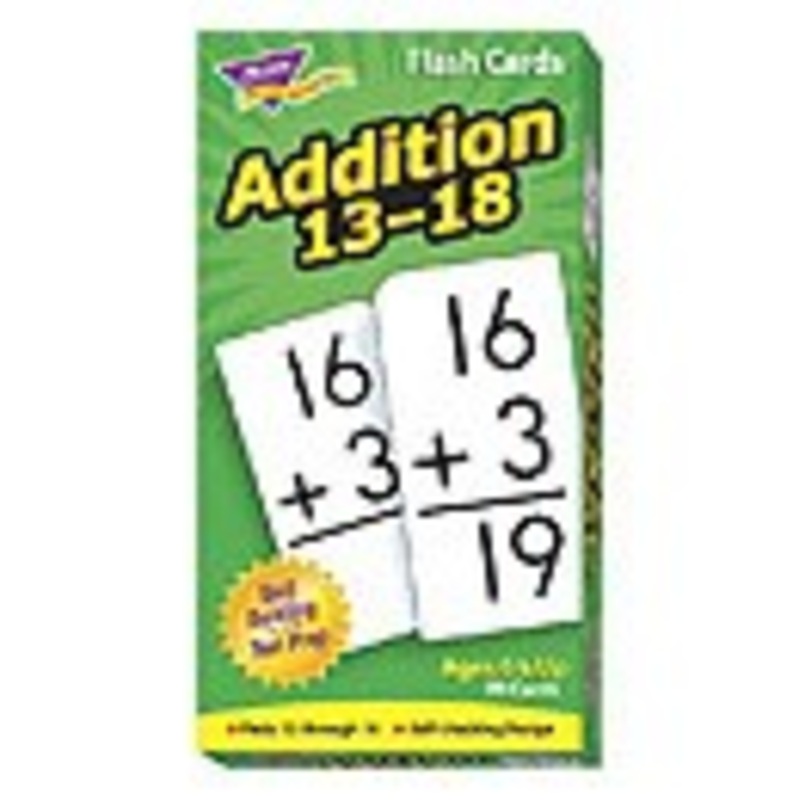 Addition 13-18 Flash Cards