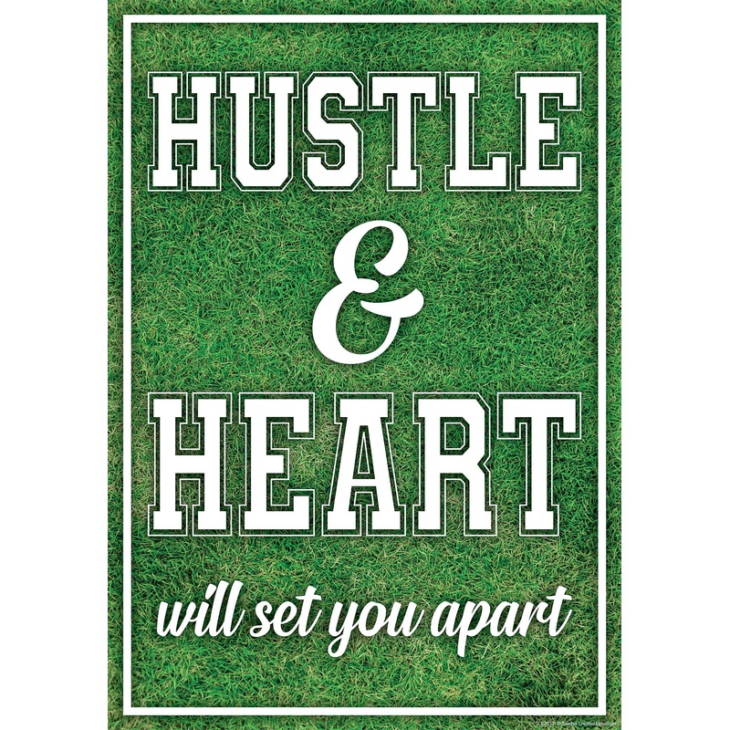 Hustle & Heart Will Set You Apart Positive Poster