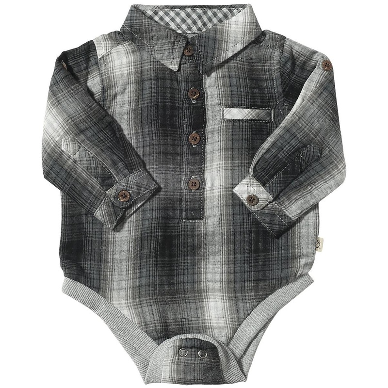 Me & Henry Jasper Woven Onesie
