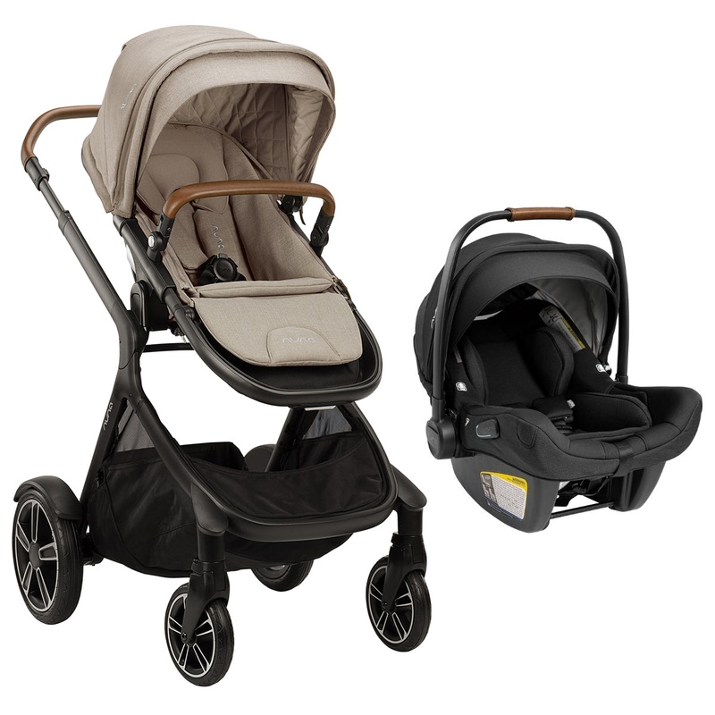 Nuna DEMI Grow + PIPA Lite RX Travel System with Aire Protect Canopy + Classic Canopy – Hazelwood / Caviar