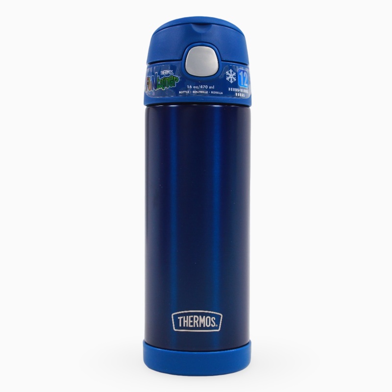 Thermos Funtainer Vacuum Insulated Straw Bottle – Navy (470 ml)