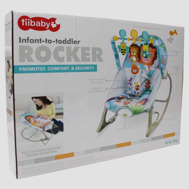 TiiBaby Infant & Toddler Rocker  Soothing & Comfortable