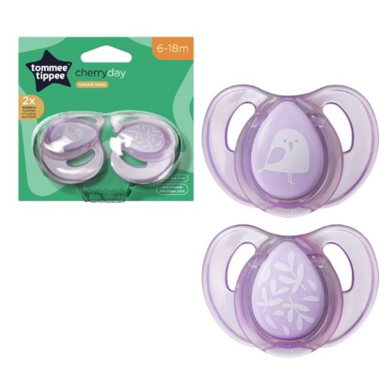 Tommee Tippee Cherry Soother, 6-18 Months  Purple