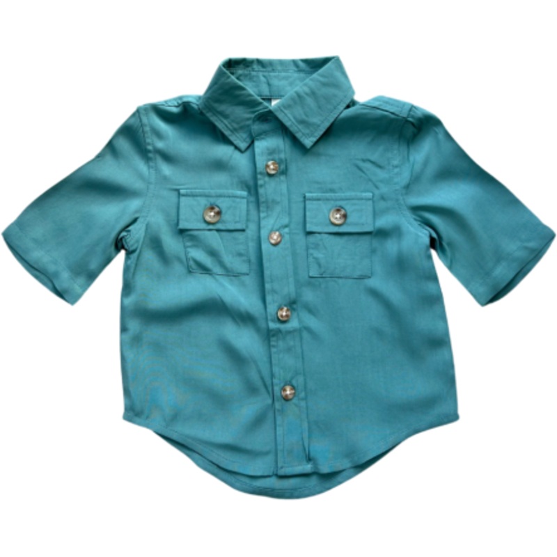 Babysprouts Boy’s Utility Shirt | Sea Pine