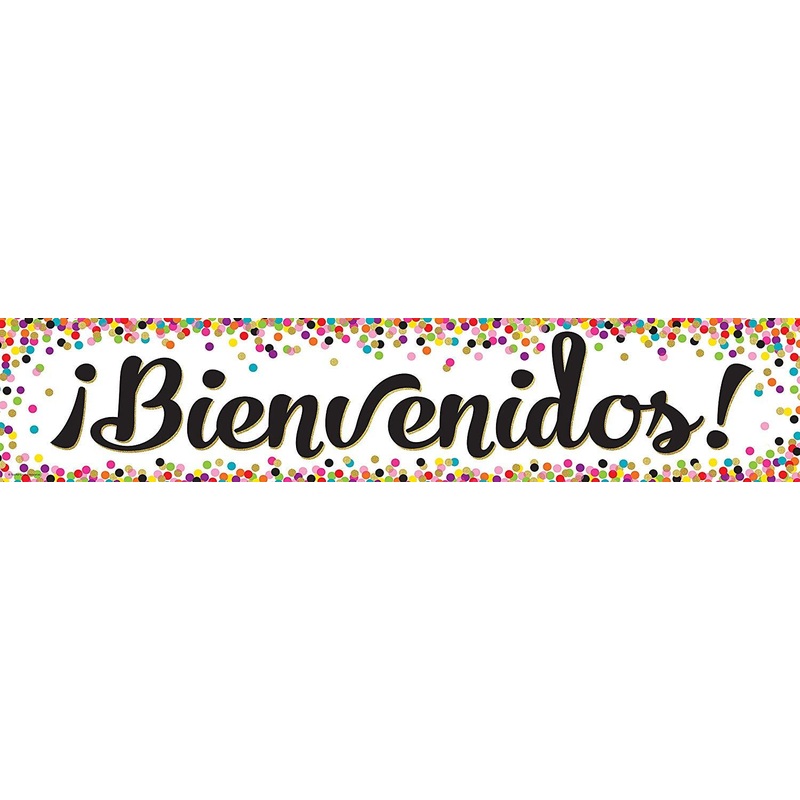 Confetti Bienvenidos (Spanish Welcome) Banner(C)