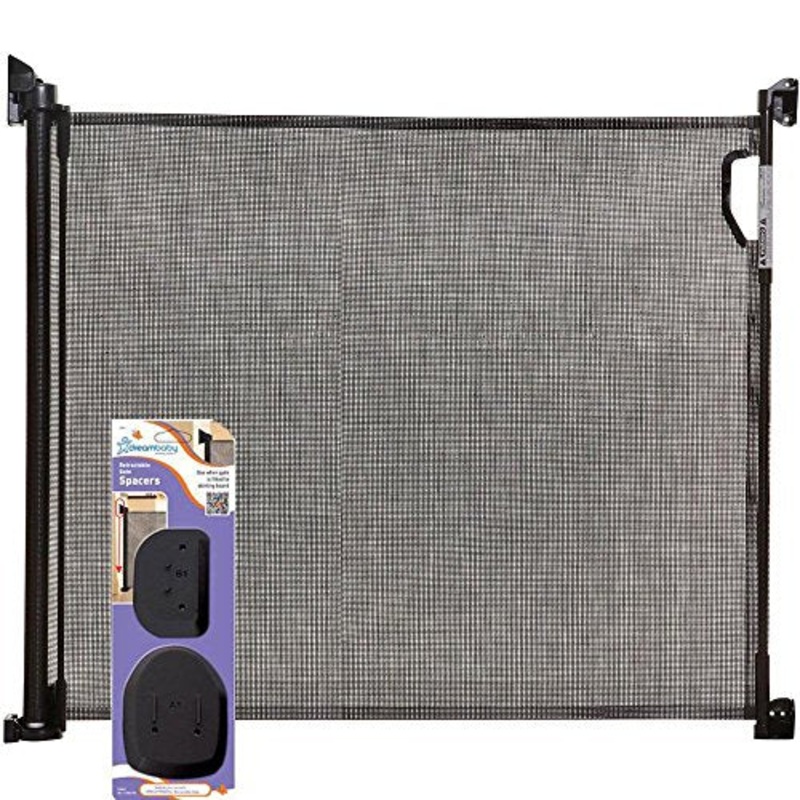 Dreambaby Retractable Indoor/Outdoor Security Gate, Grey
