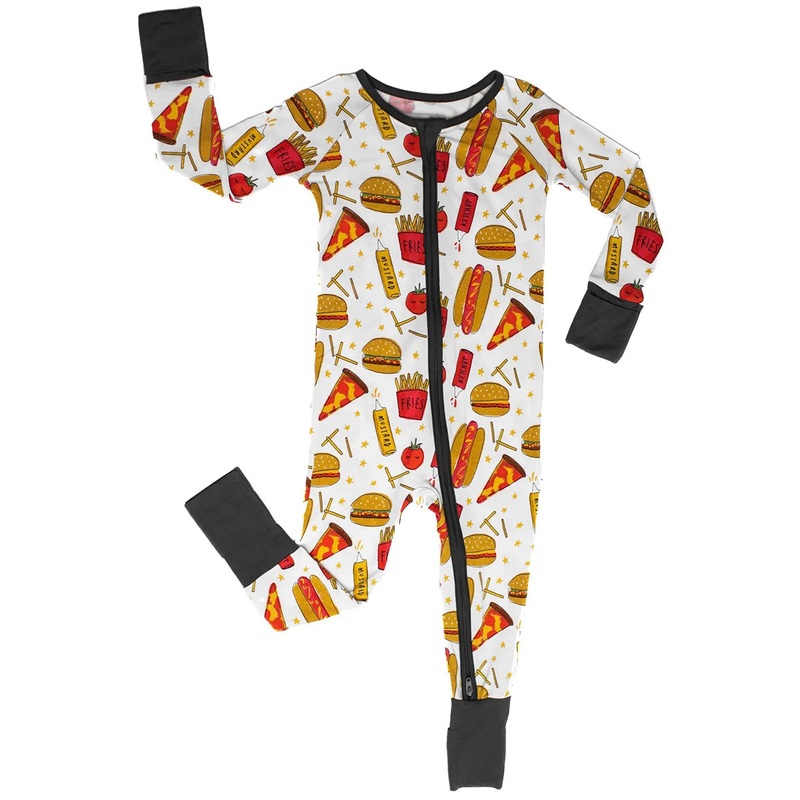 Little Sleepies Bamboo Viscose Zippy – Fast Foodie, 3 – 6 months