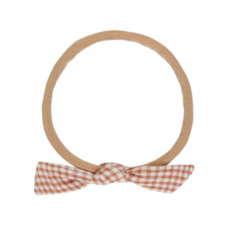 Rylee + Cru Little Knot Headband – Poppy Gingham