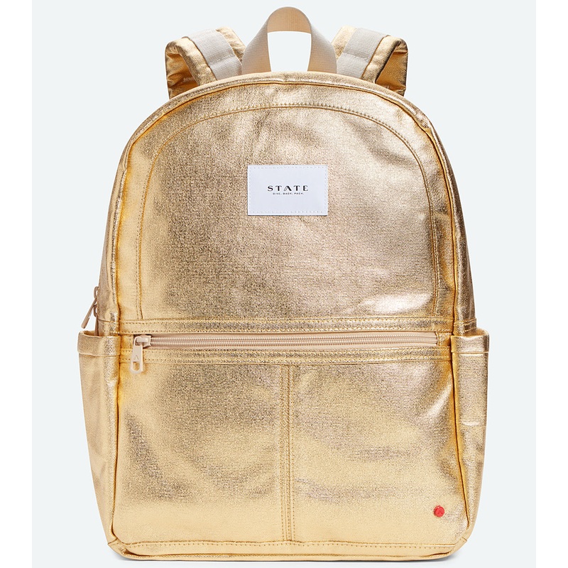 State Bags Kane Backpack Diaper Bag – Gold Metallic