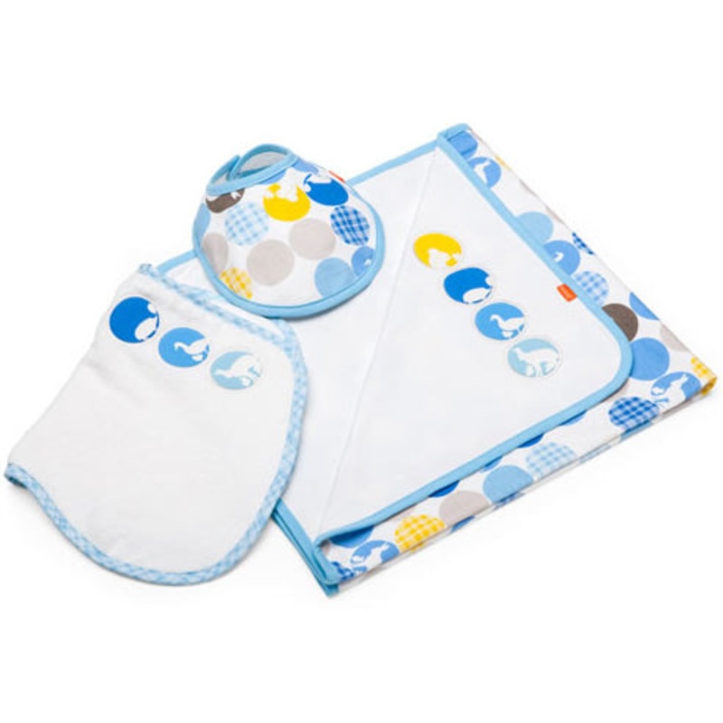 Stokke Jersey Blanket Set in Silhouette Blue